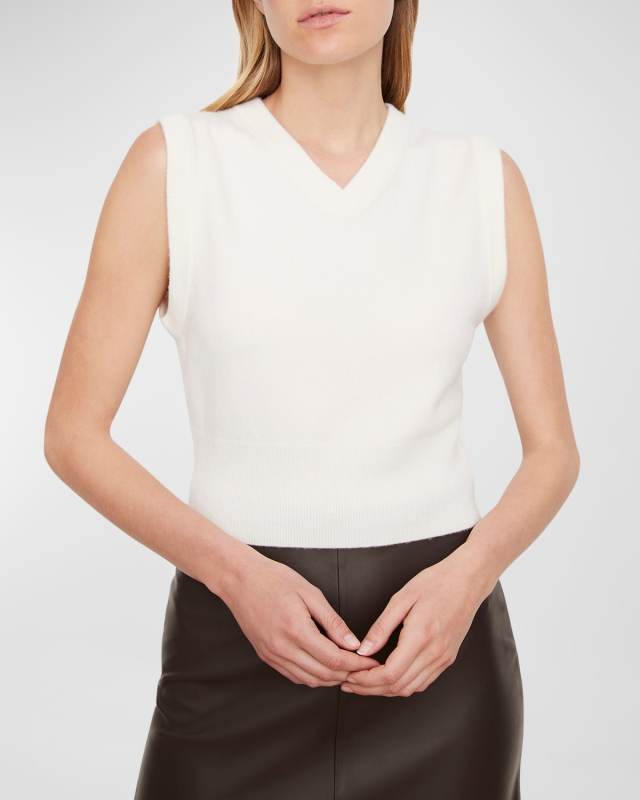 Wool-Cashmere Shrunken Vest